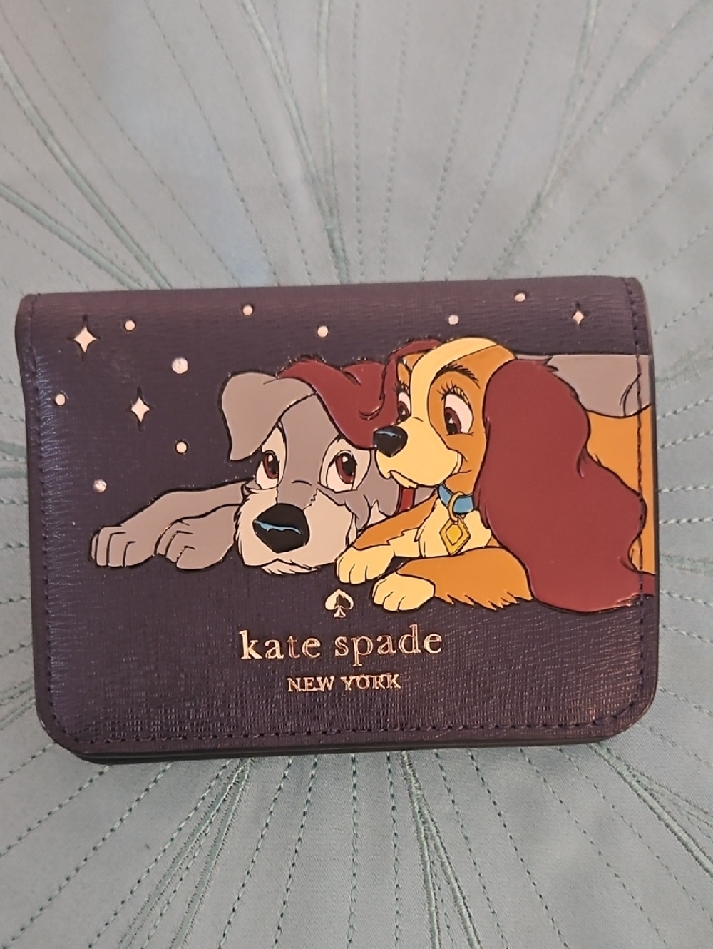 NWT kate spade navy Disney Lady and Tramp Card Wallet